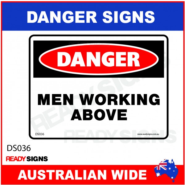 DANGER SIGN - DS-036 - MEN WORKING ABOVE